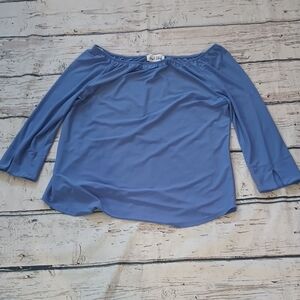 Joseph Ribkoff Periwinkle Blue Off-Shoulder Blouse 6